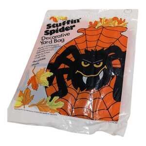 Stuffin Spider Yard Bag Vintage 1990 Halloween Decoration Lawn Décor Collectible
